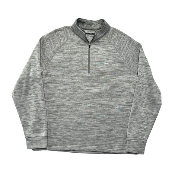 Greg Norman Men's Ambertex Heather Gray 1/4 Zip Golf Pullover - Picture 1 of 11